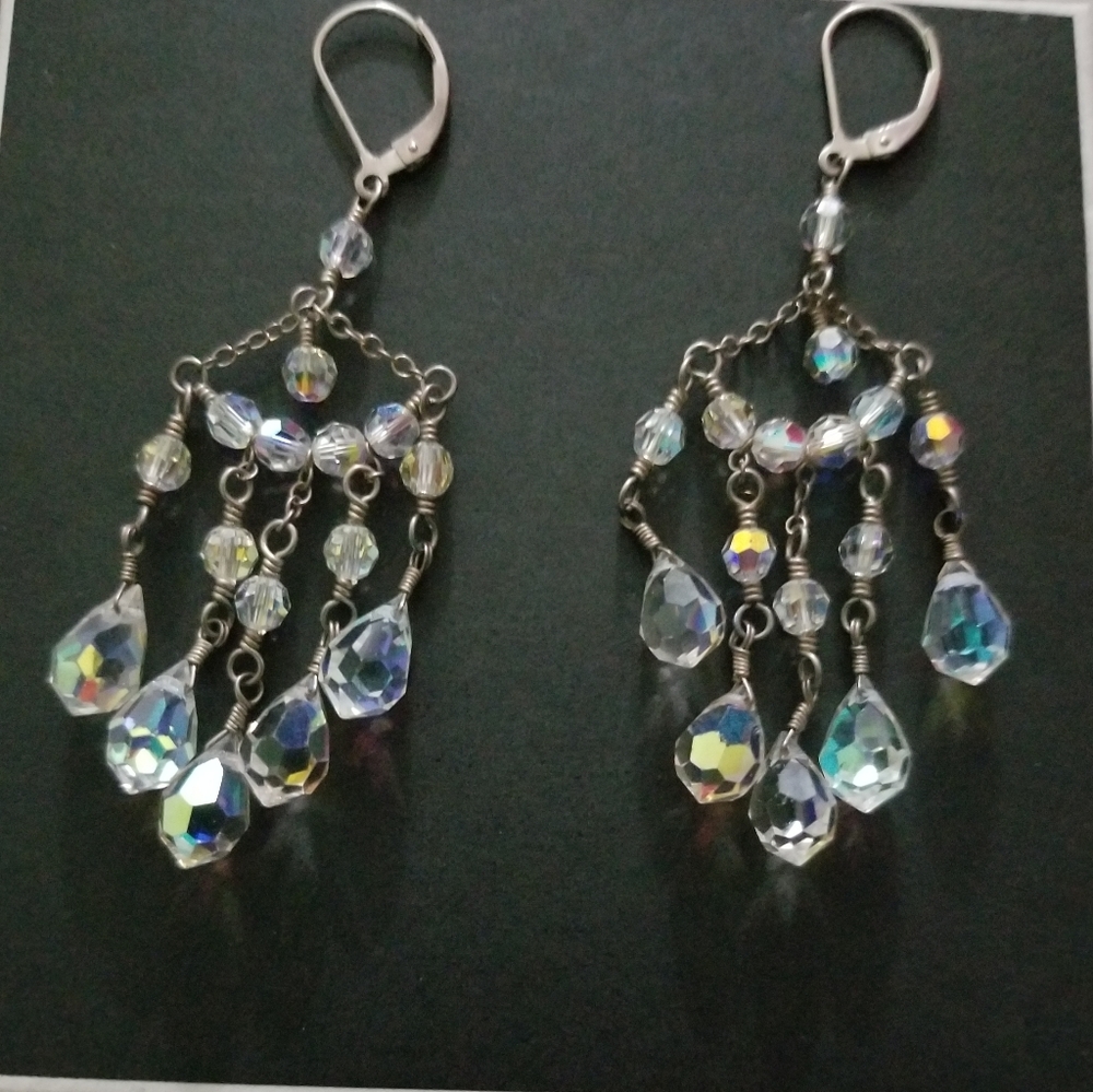 COPY - COPY - Vintage Costume Chandelier Earrings and Ch…